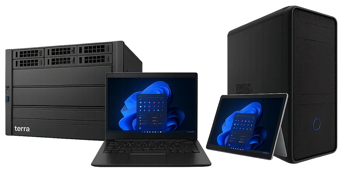 Server‑, Laptop‑ und Tablet‑Hardware